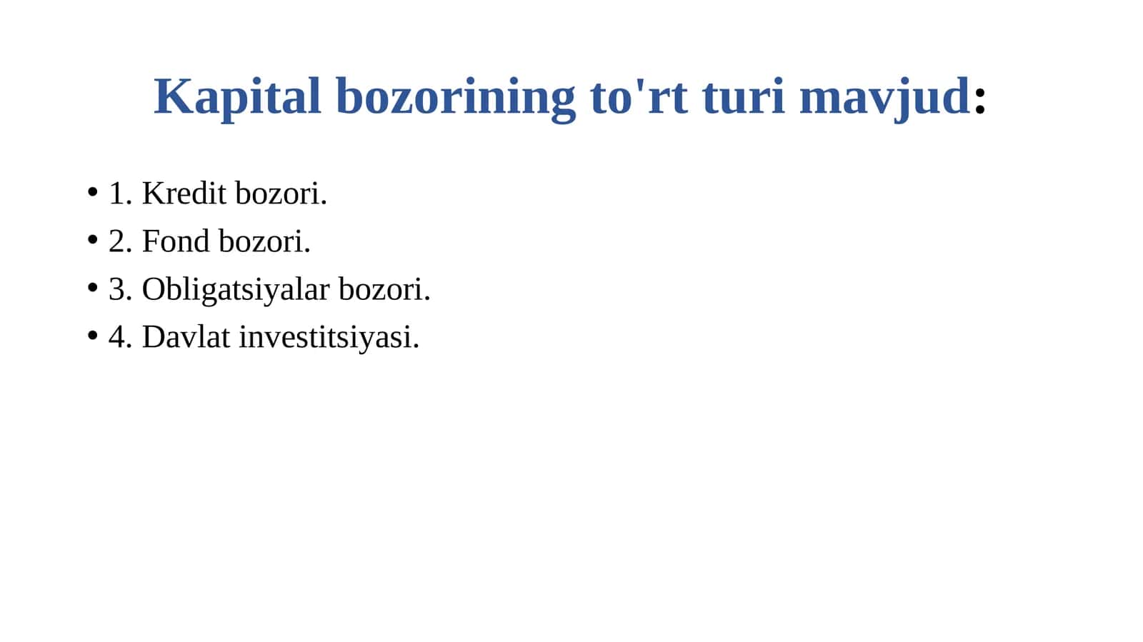 Kapital bozori 1