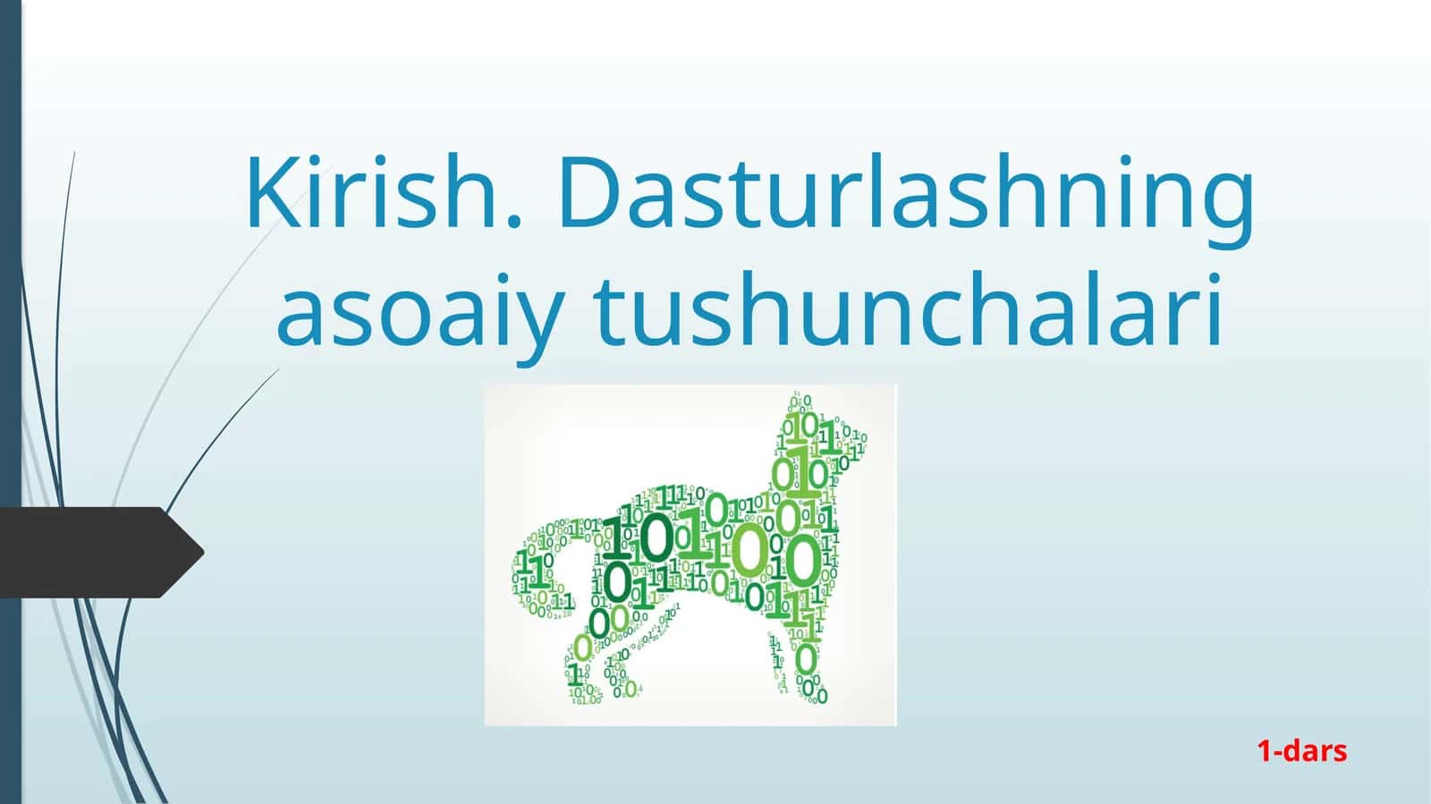 Kirish.Dasturlashningasoaiytushunchalari 1