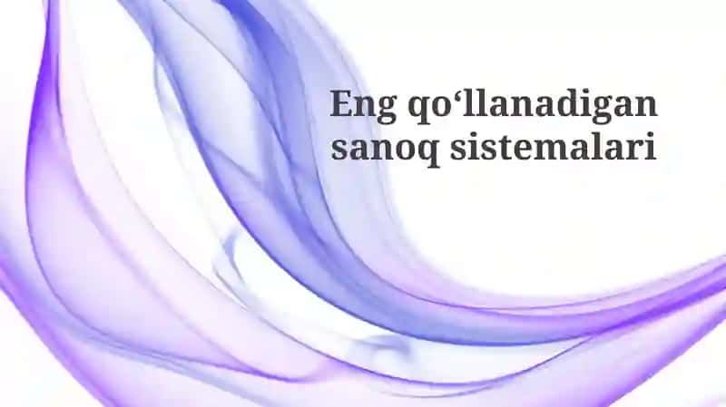 Engqoʻllanadigansanoqsistemalari