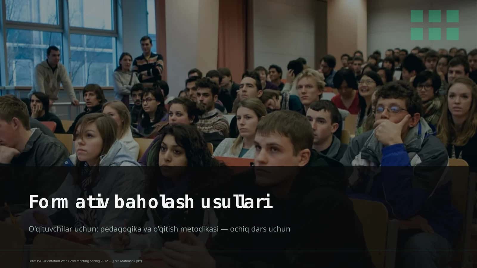 Formativ baholash usullari 1