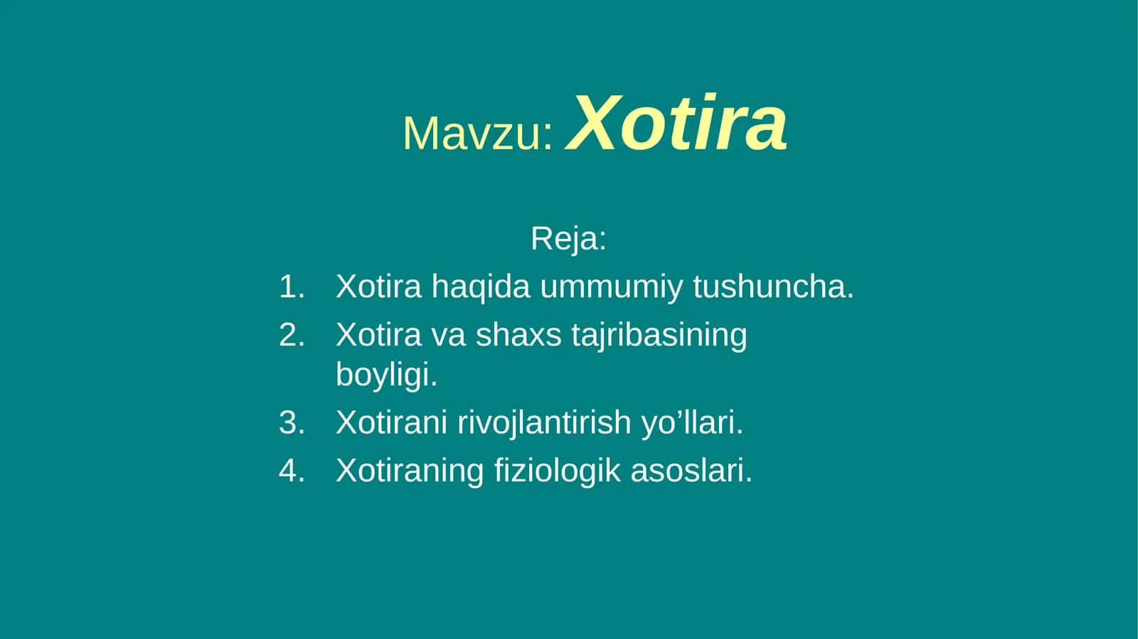 xotira 1