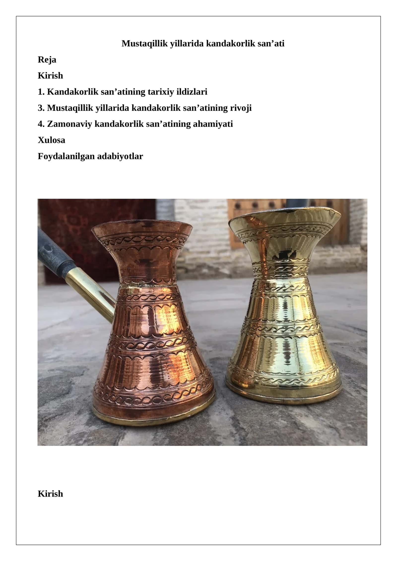 Mustaqillik yillarida kandakorlik san’ati 1