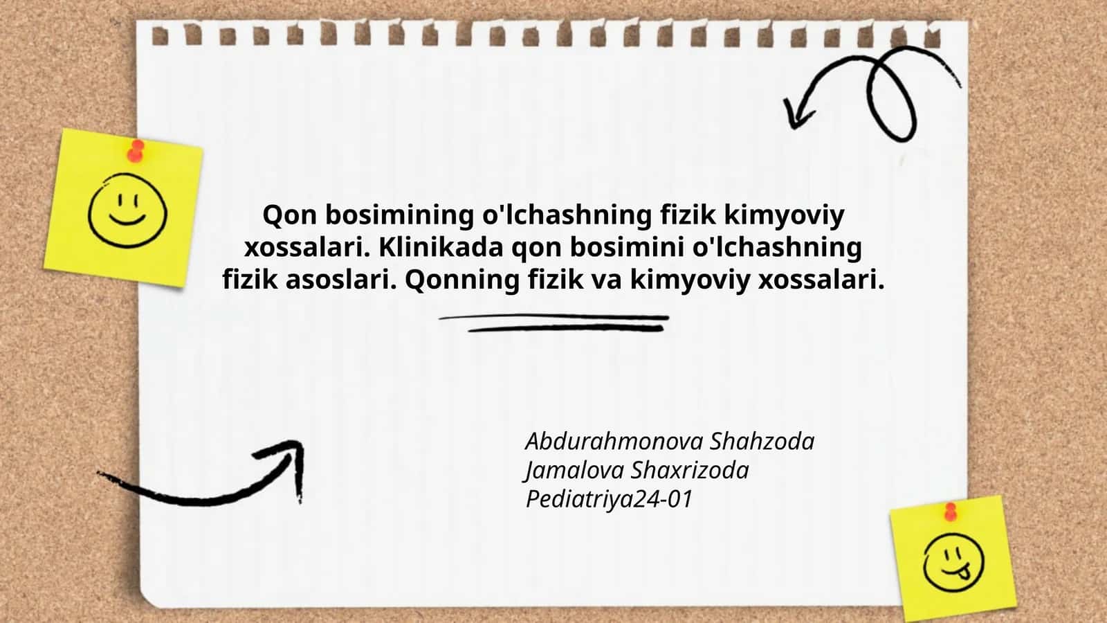 Qon bosimining o'lchashning fizik kimyoviy xossalari 1