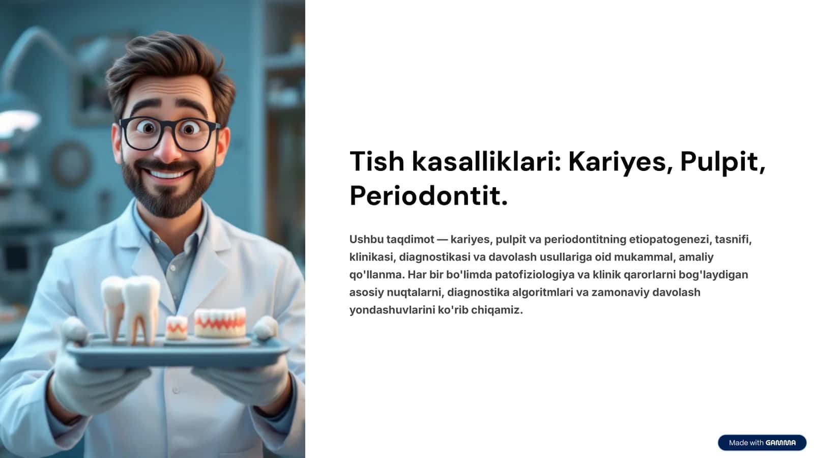 Tish kasalliklari: Kariyes, Pulpit, Periodontit 1