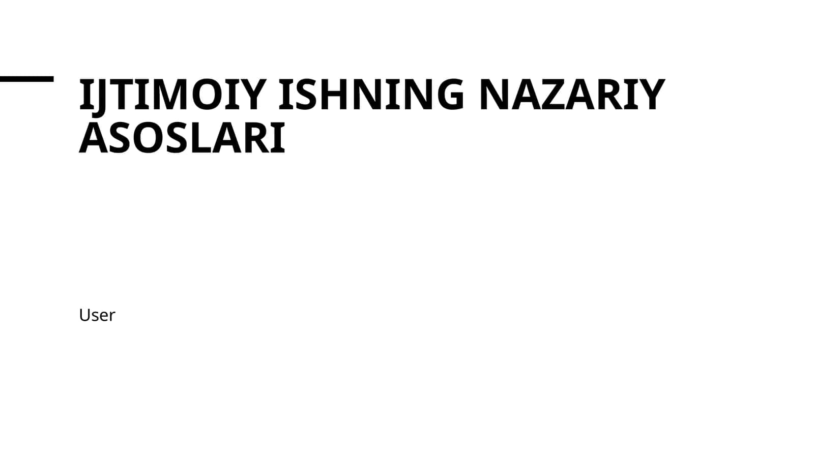 Ijtimoiy ishning nazariy asoslari 1