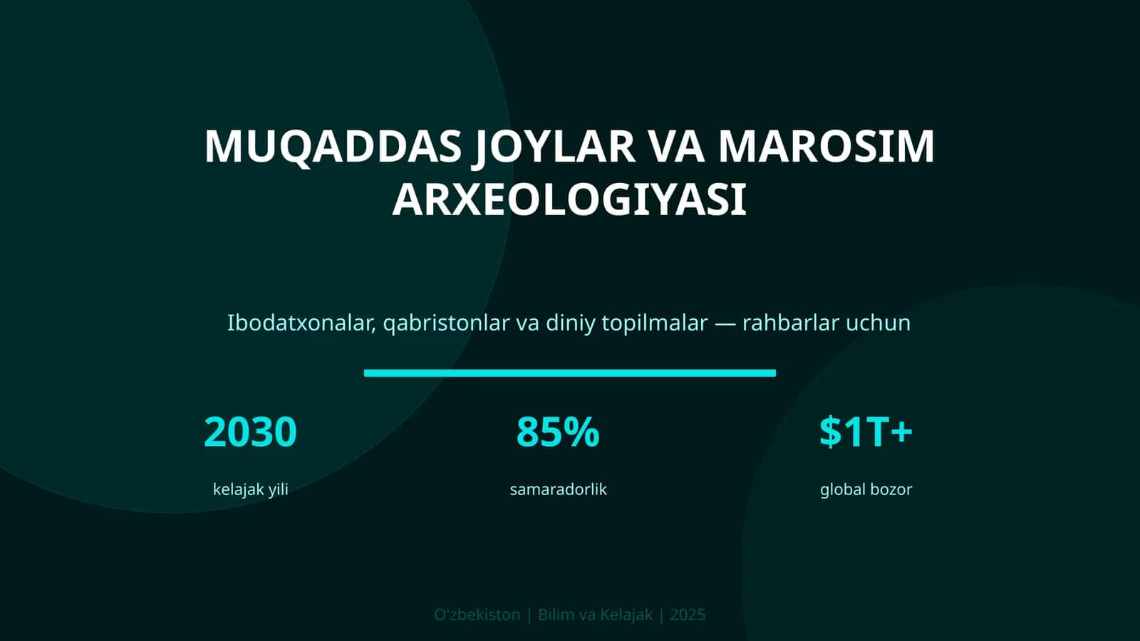 MUQADDAS JOYLAR VA MAROSIM ARXEOLOGIYASI 1