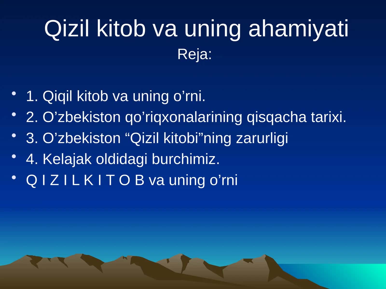 Qizilkitobvauningahamiyati 1