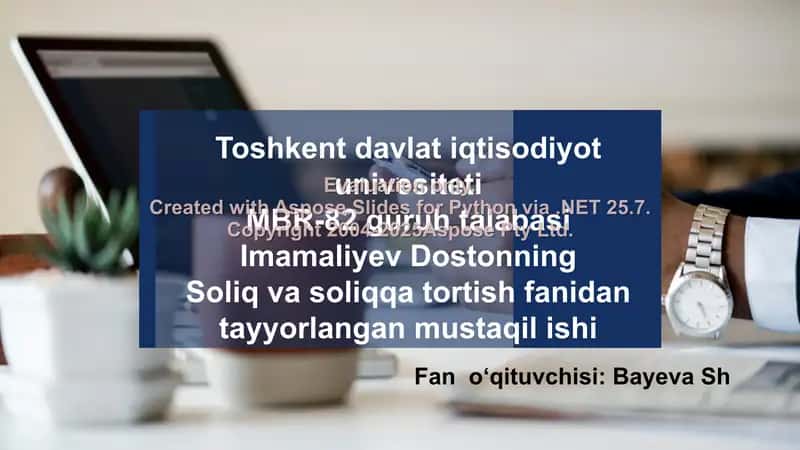 Mol-mulk soligʻi tahlili 1