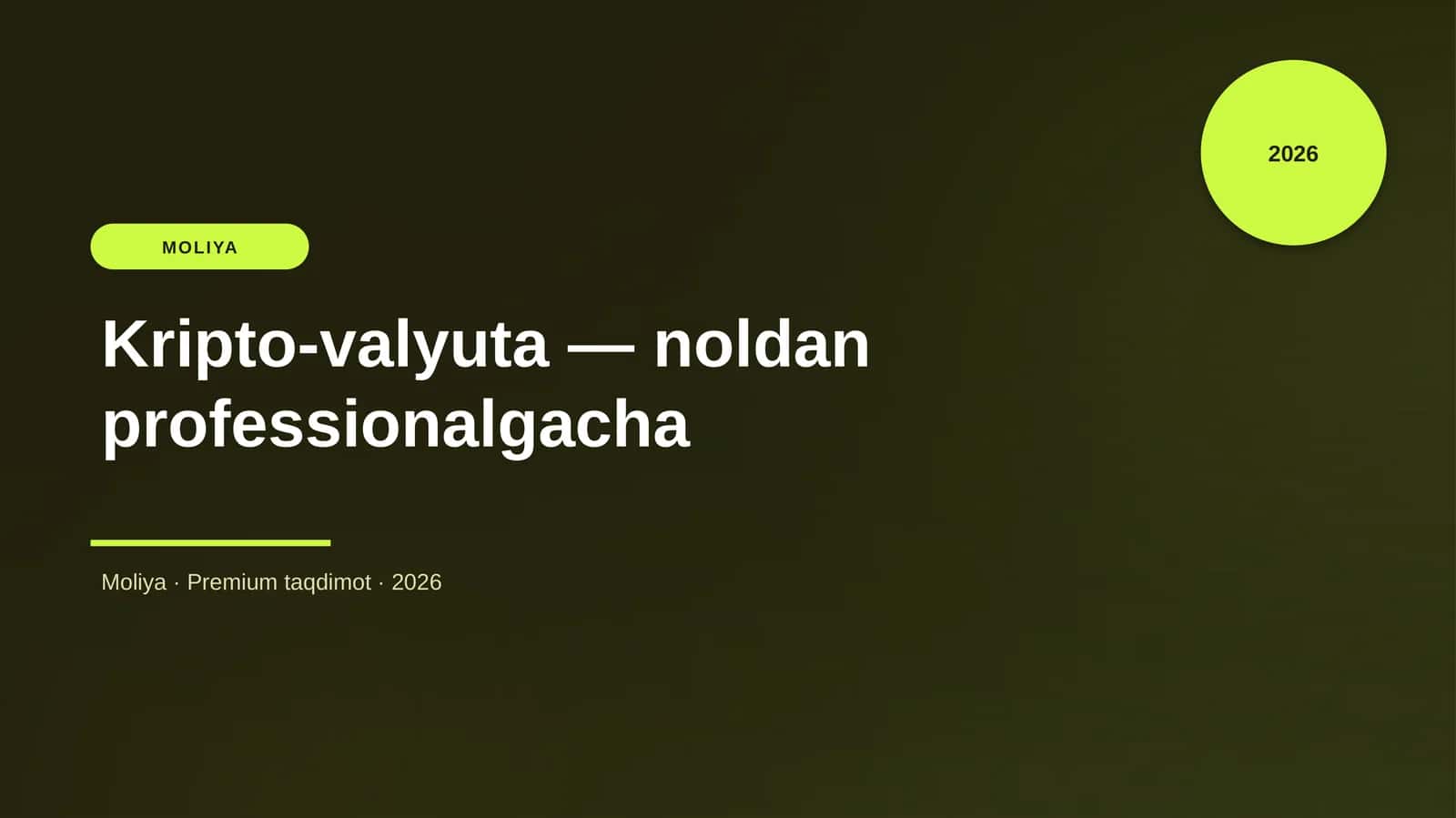 Kripto-valyuta — noldan professionalgacha 1