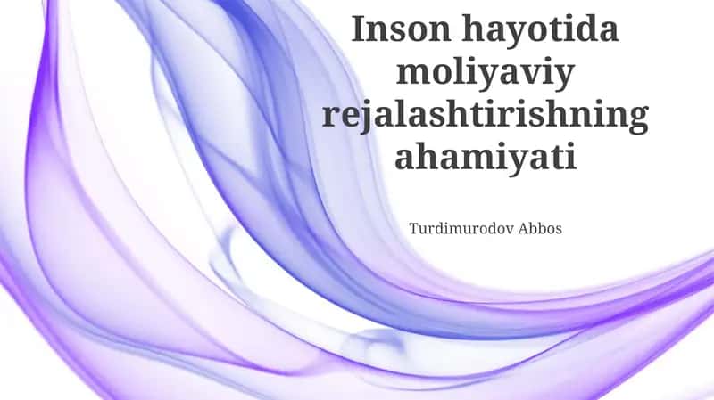 Moliyaviy Rejalashtirishning Ahamiyati 1