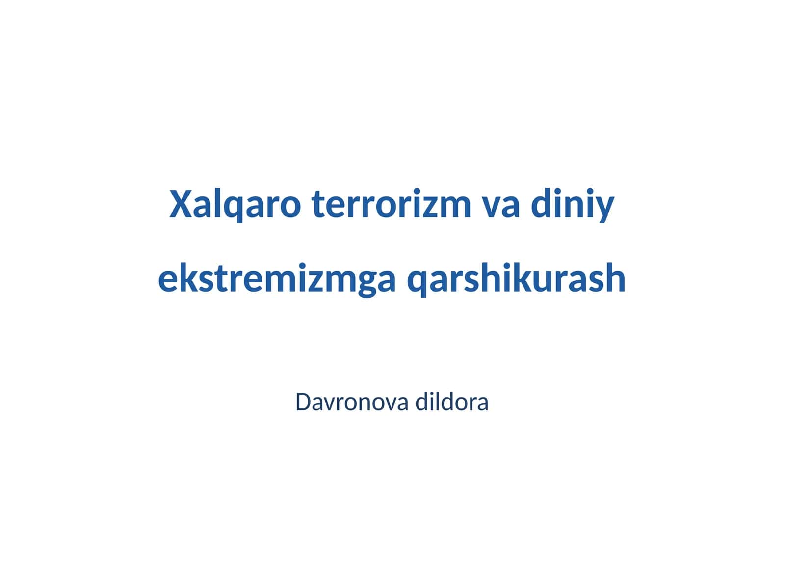 Xalqaro terrorizm va diniy ekstremizmga qarshikurash 1