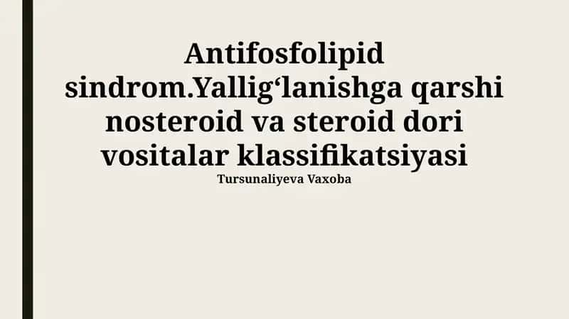 Antifosfolipid sindrom 1