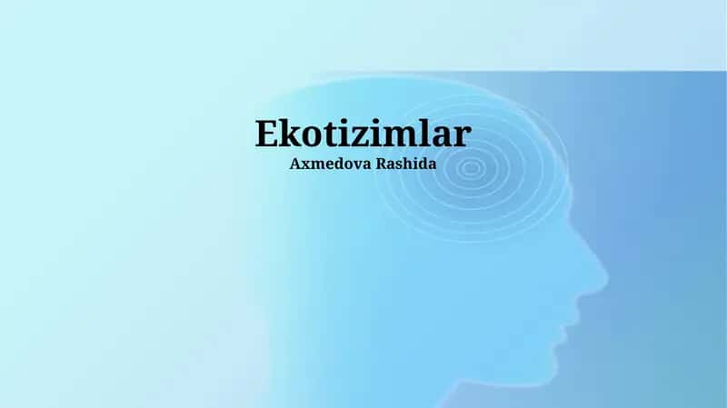 Ekotizimlar 1