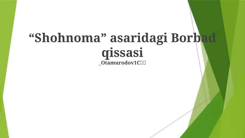 Barbodning musiqiy merosi 1