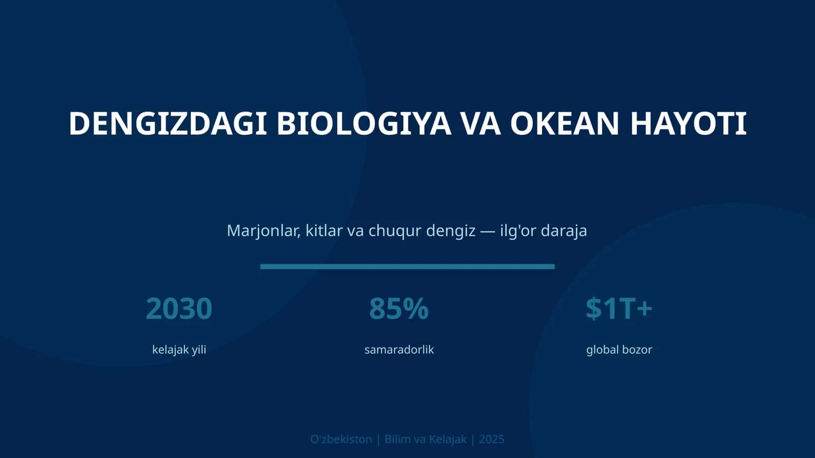 Dengizdagi biologiya va okean hayoti 1