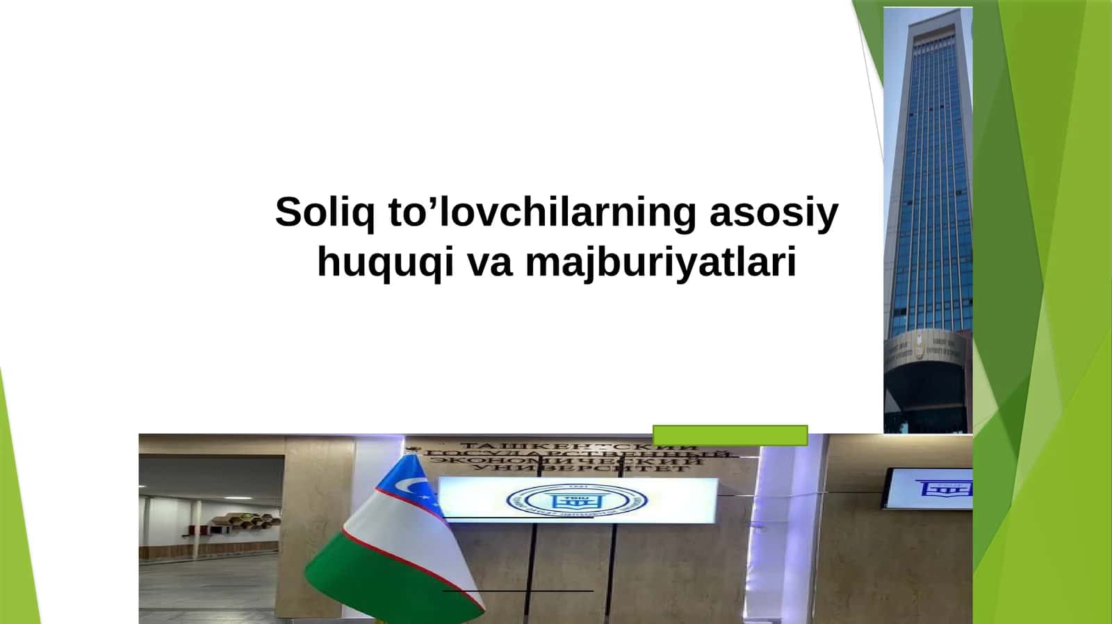 Soliq to’lovchilarning asosiy huquqi va majburiyatlari 1