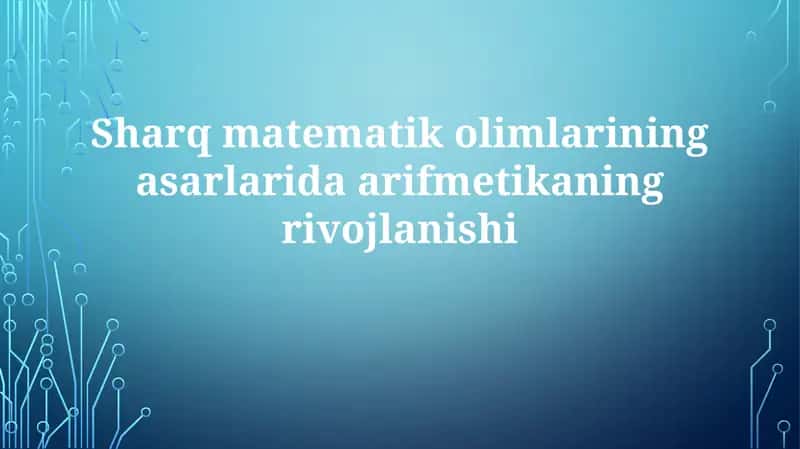 Xitoy matematik an'analari 1