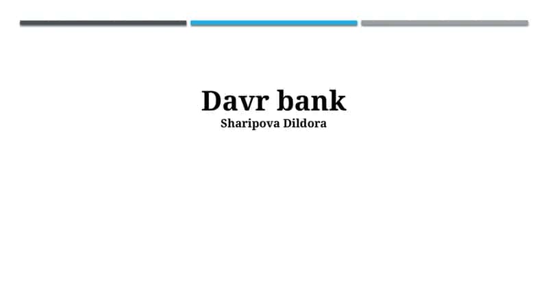 Davr Bank 1
