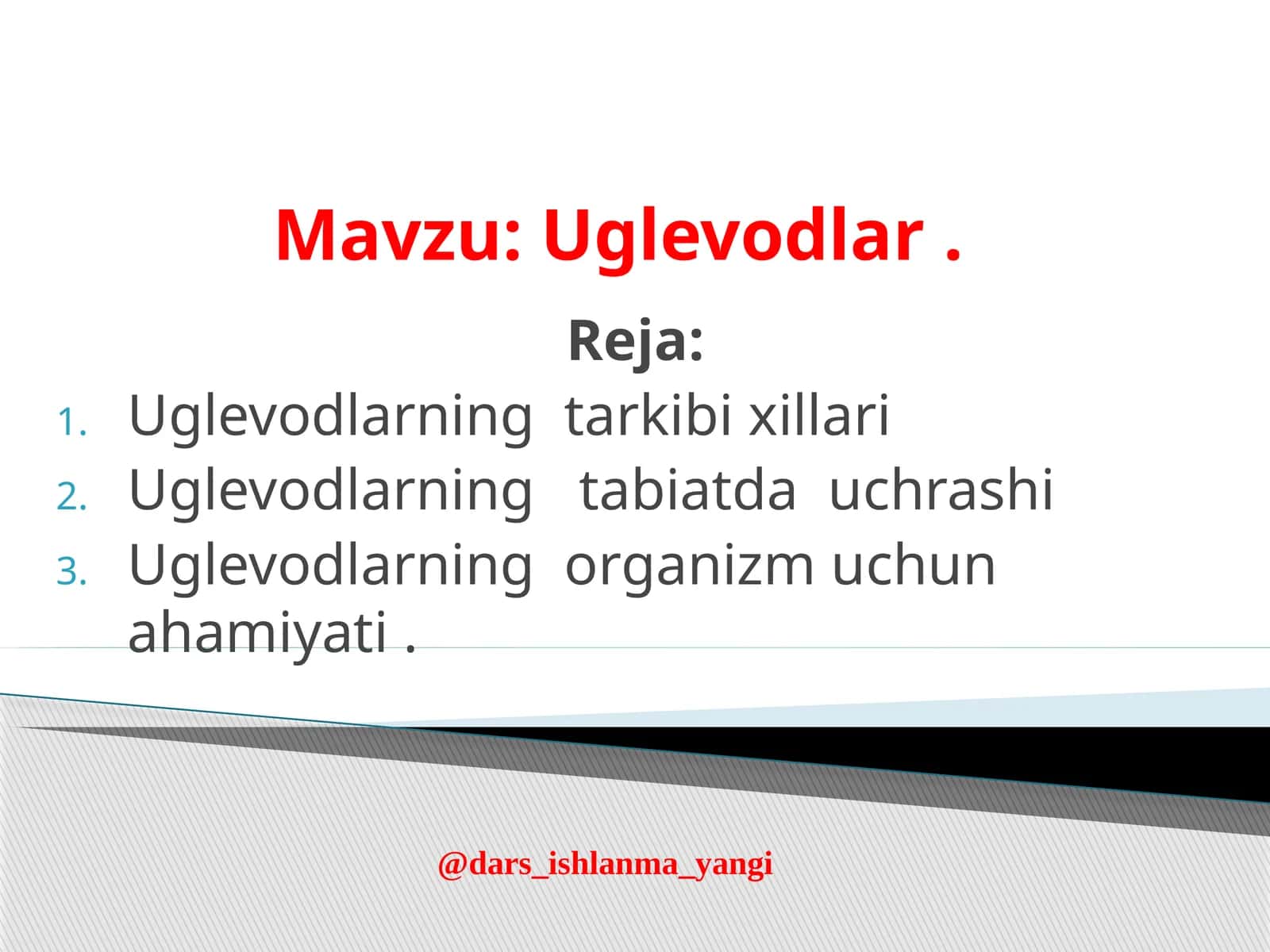 Uglevodlar 1