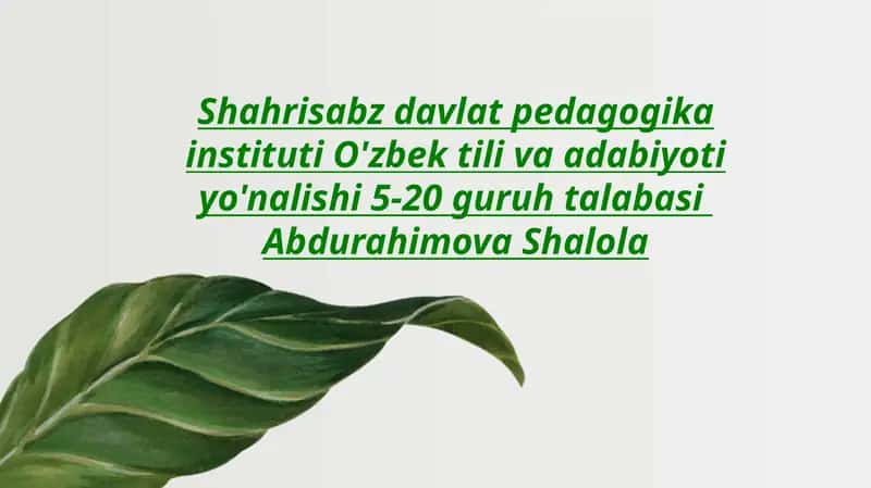 “YAXSHILIK” HIKOYASI 1