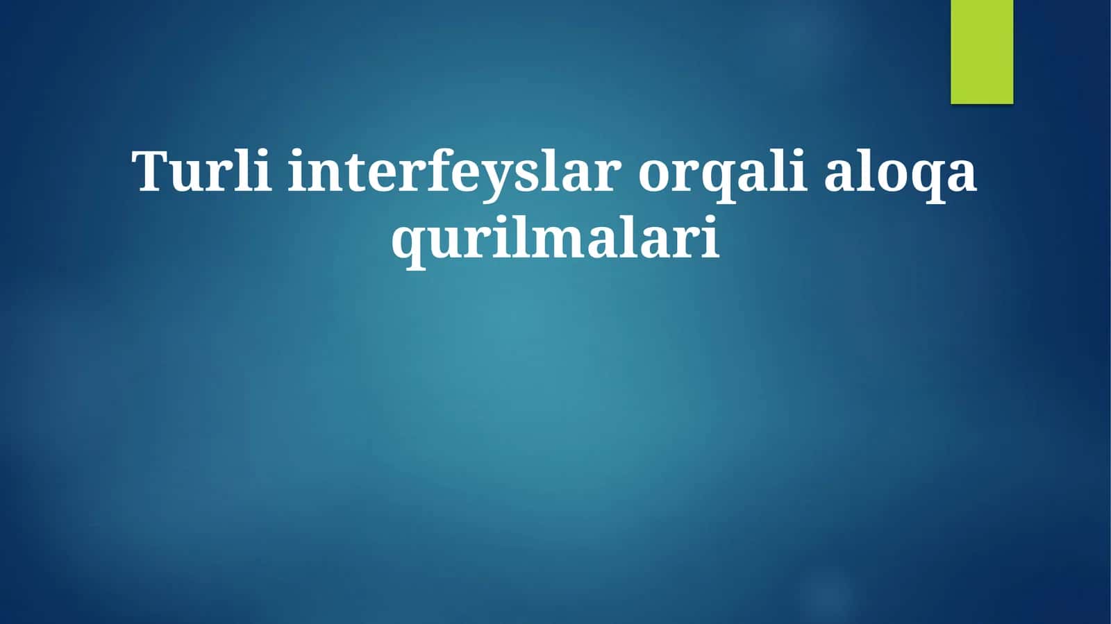 Koʻz Harakatlari Interfeyslari 1