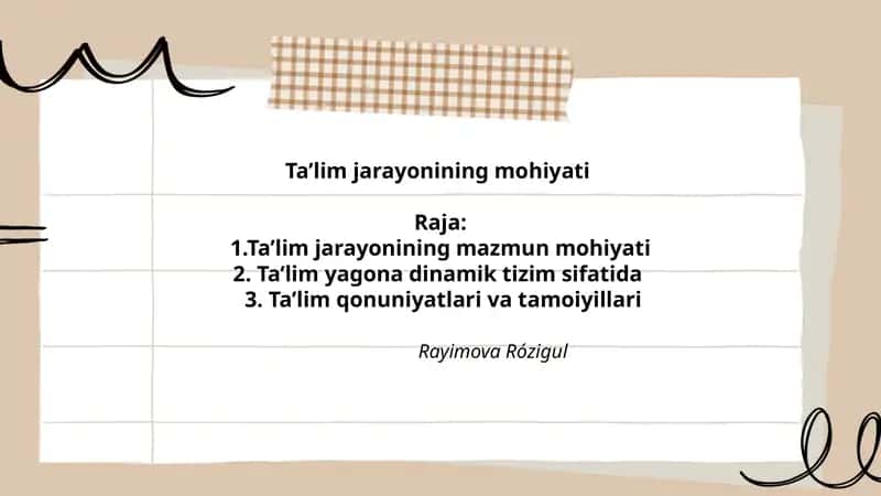 Ta’lim jarayonining mohiyati 1