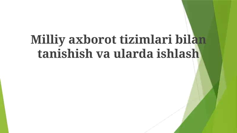 Tizim Umumiy Ko'rinishi 1