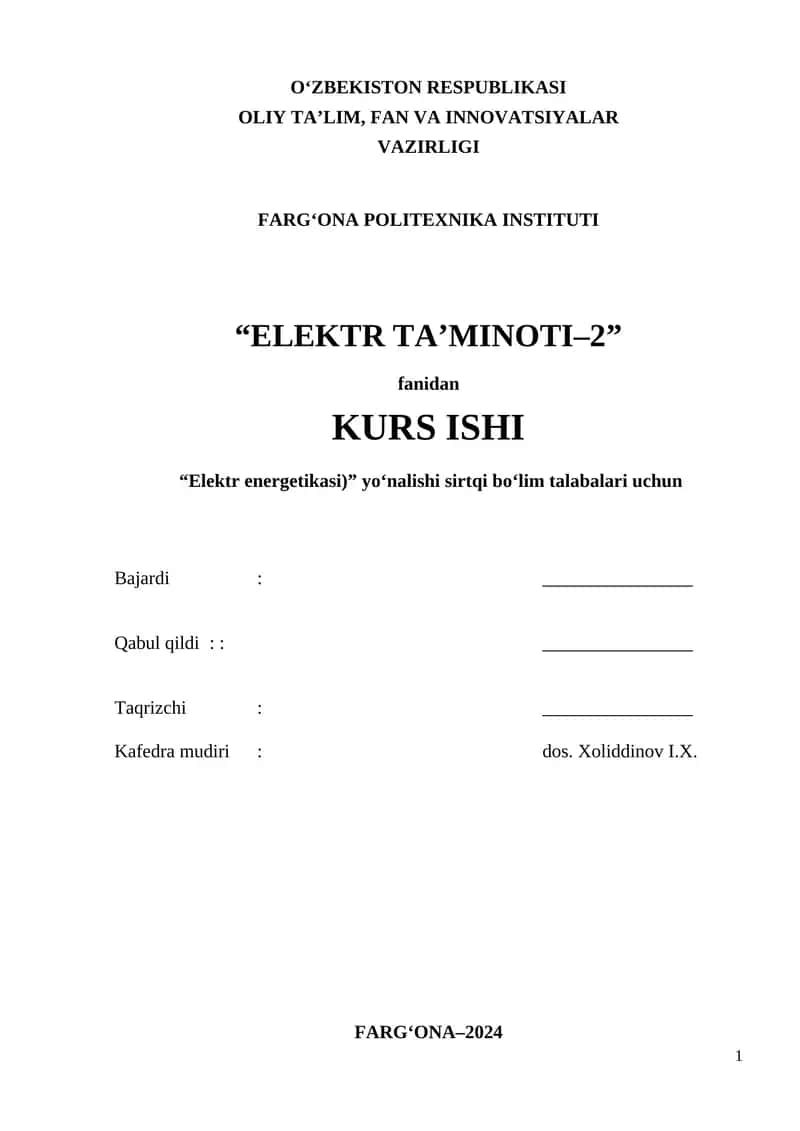 Elektr ta’minoti–2 1