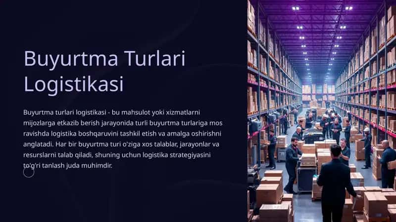 Buyurtma Turlari Logistikasi 1