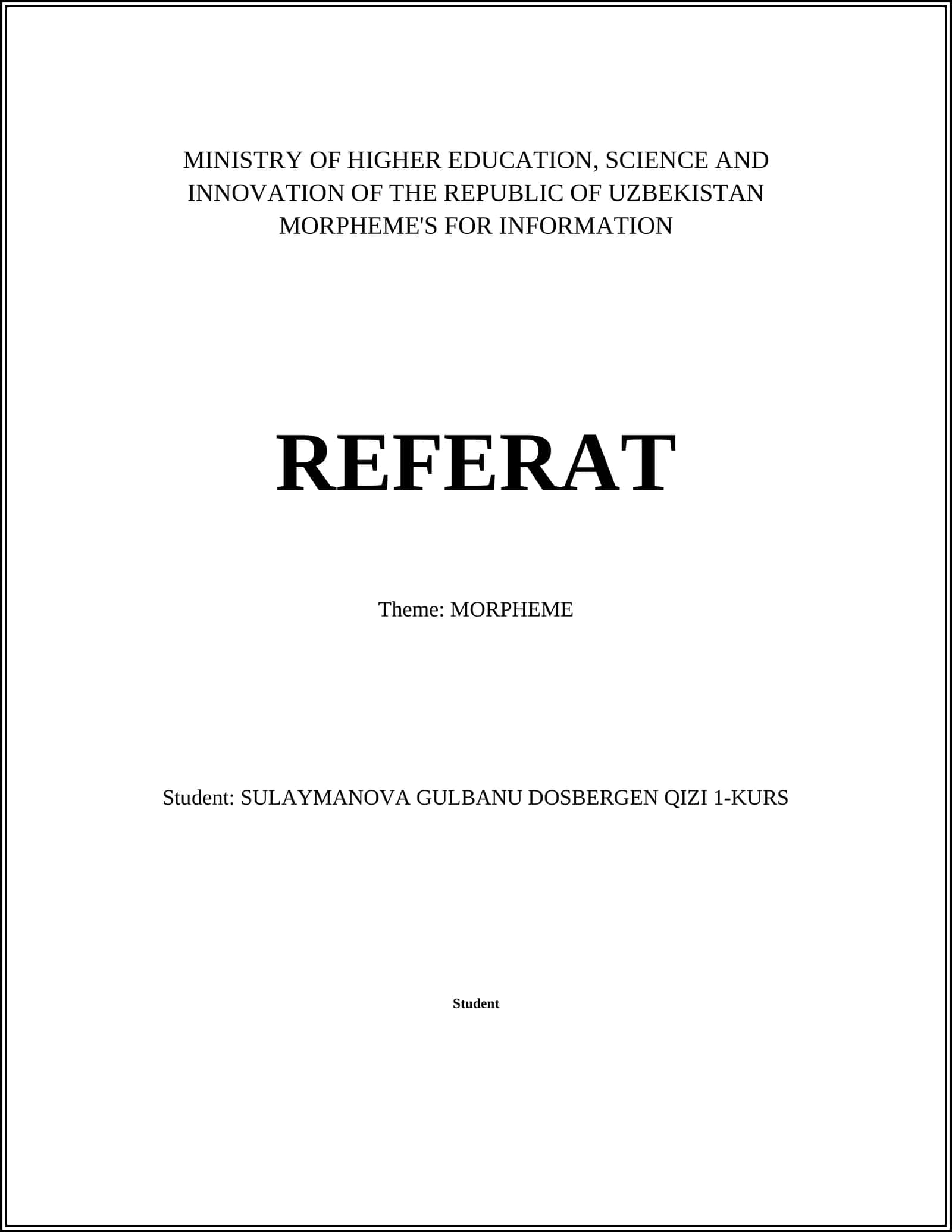 MORPHEME 1