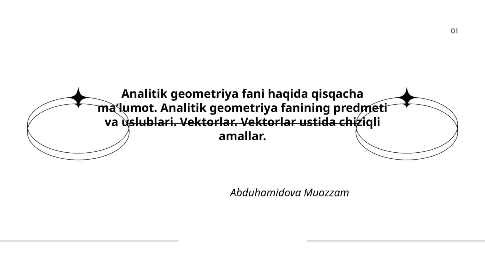 Analitik geometriya fani haqida qisqacha maʼlumot 1