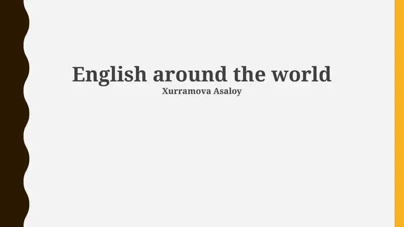 English around the world 1