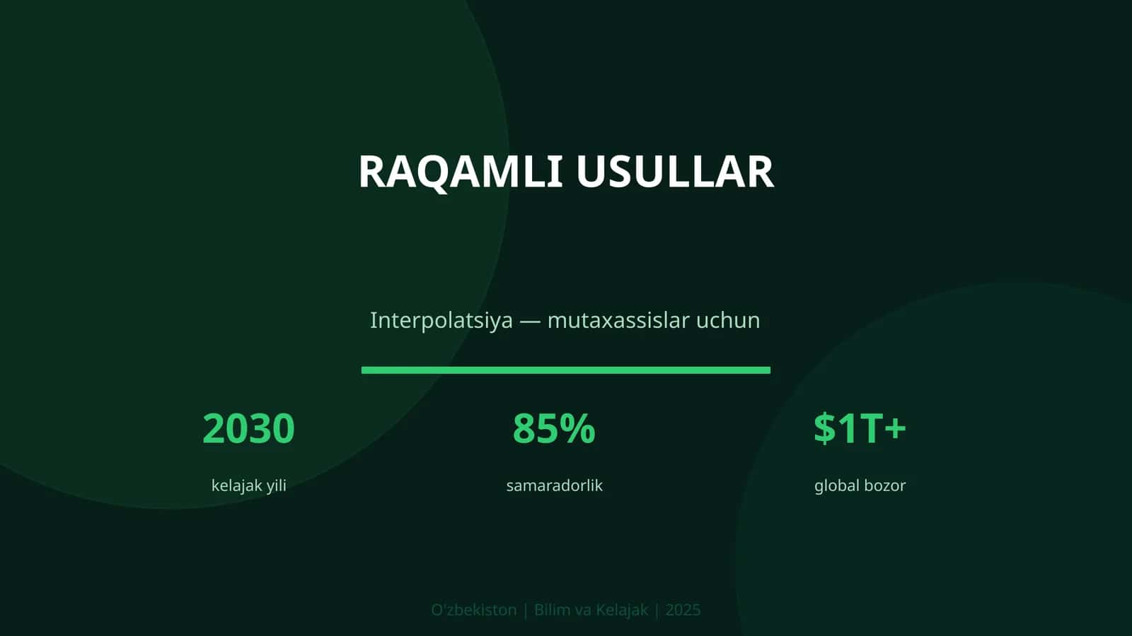 Raqamli usullar 1