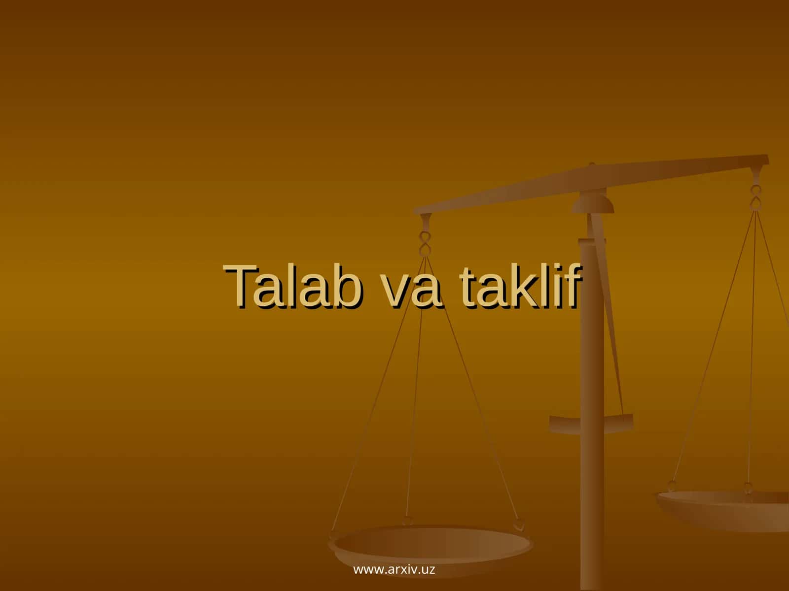 Ehtiyoj va talab 1