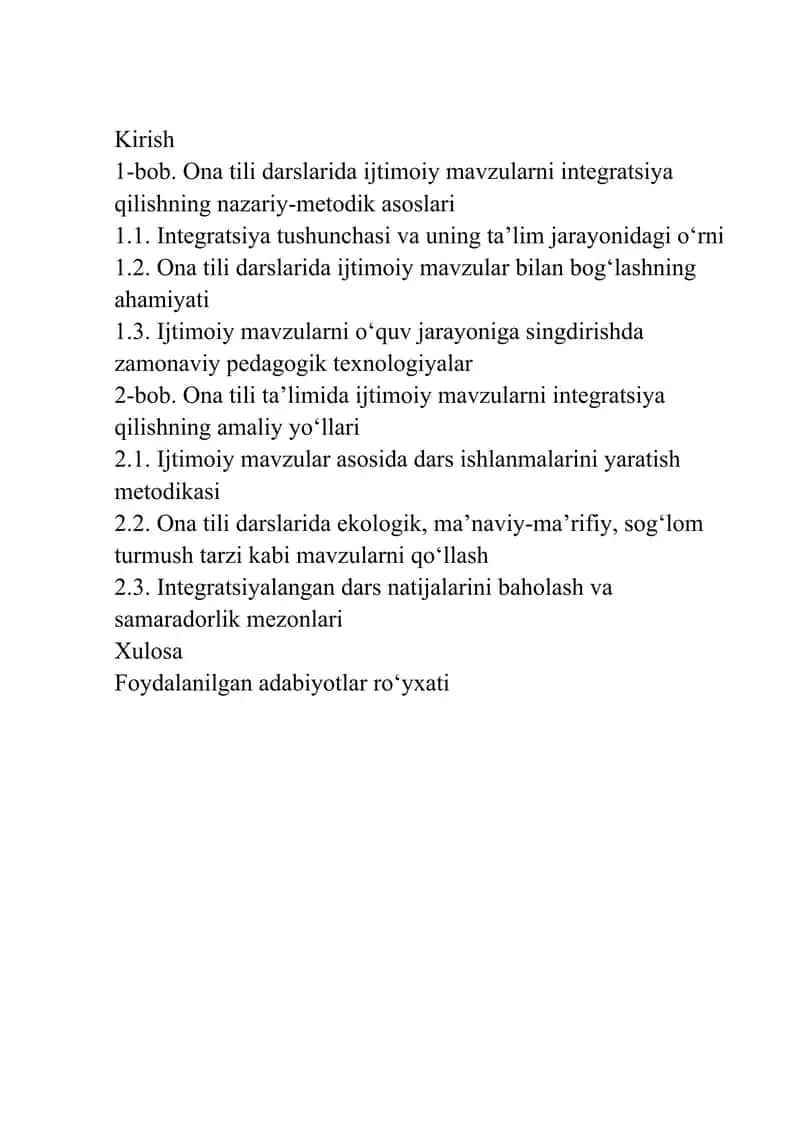 Ona tili darslarida ijtimoiy mavzularni integratsiya qilish 1