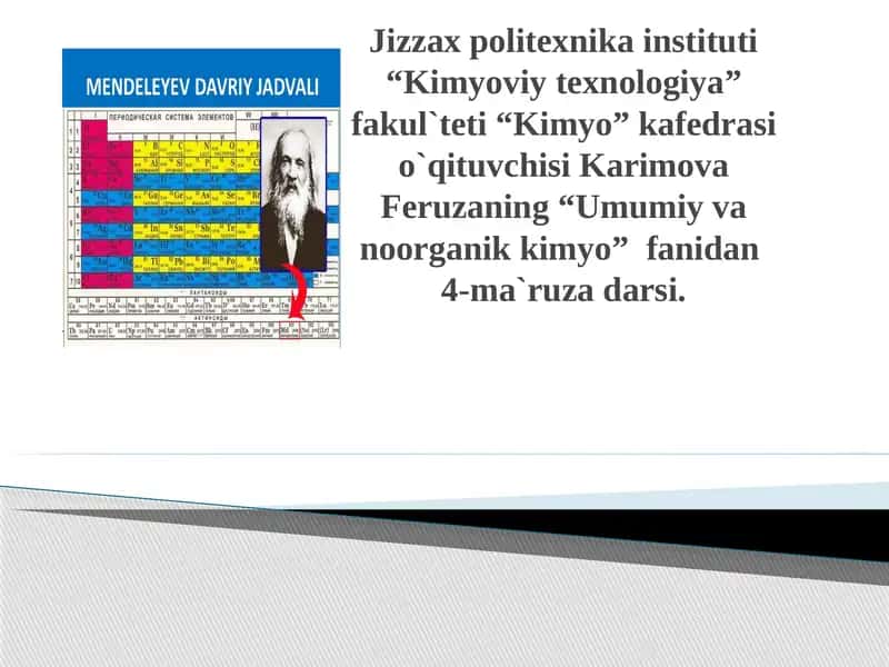 Umumiy va Organik Kimyo 1