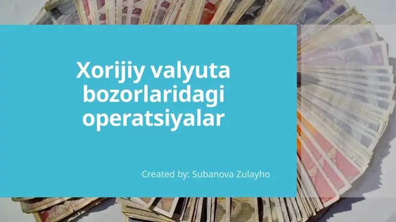 Valyuta operatsiyalari 1