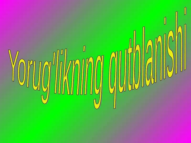 Yorug'likning qutblanishi 1