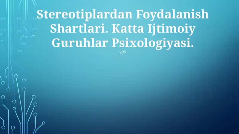 Katta Ijtimoiy Guruhlar Psixologiyasi 1