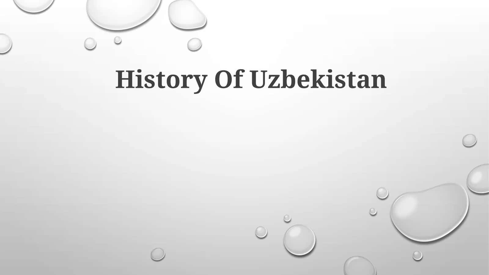 History Of Uzbekistan 1