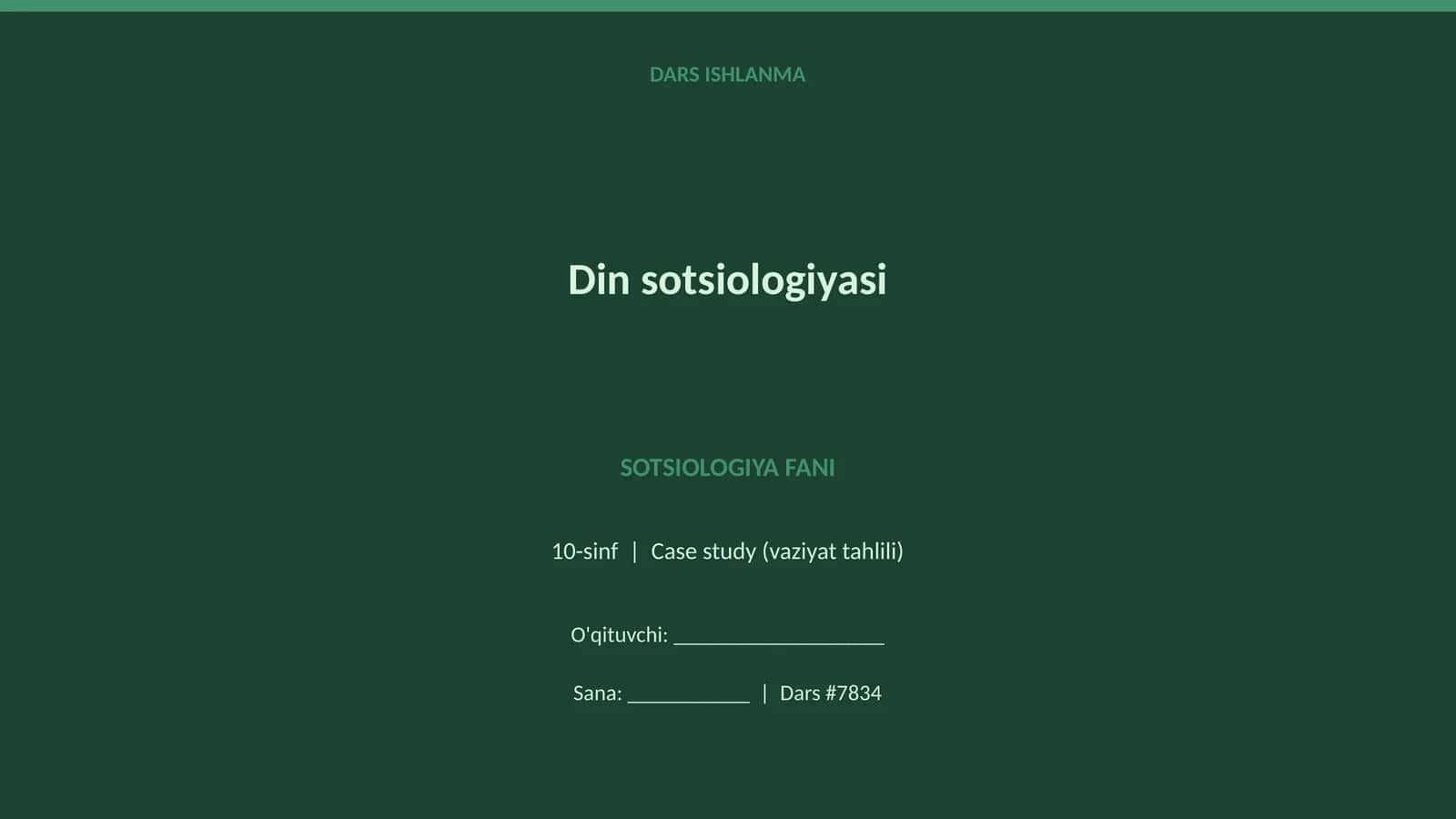 Din sotsiologiyasi 1