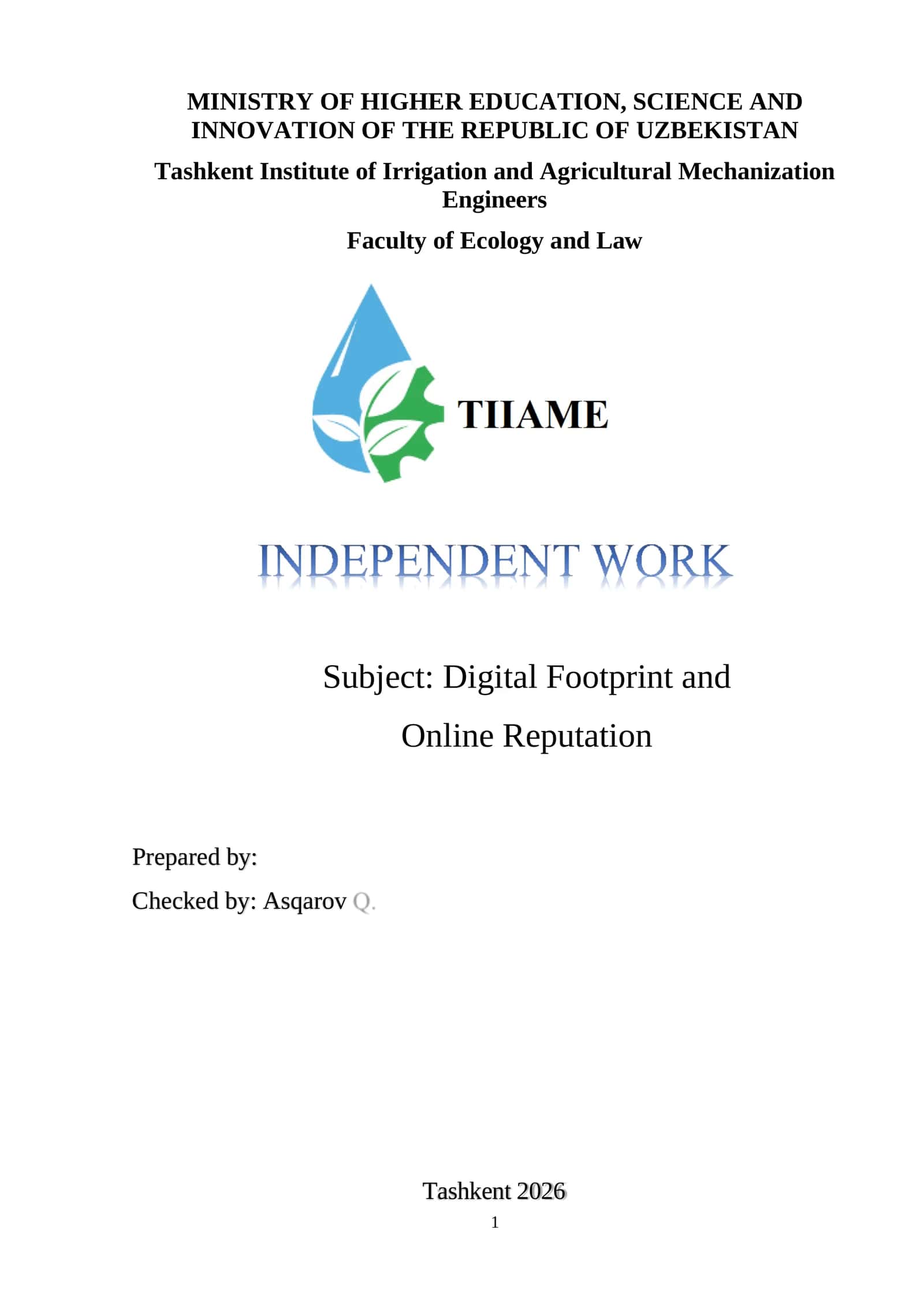 Digital Footprint and Online Reputation 1