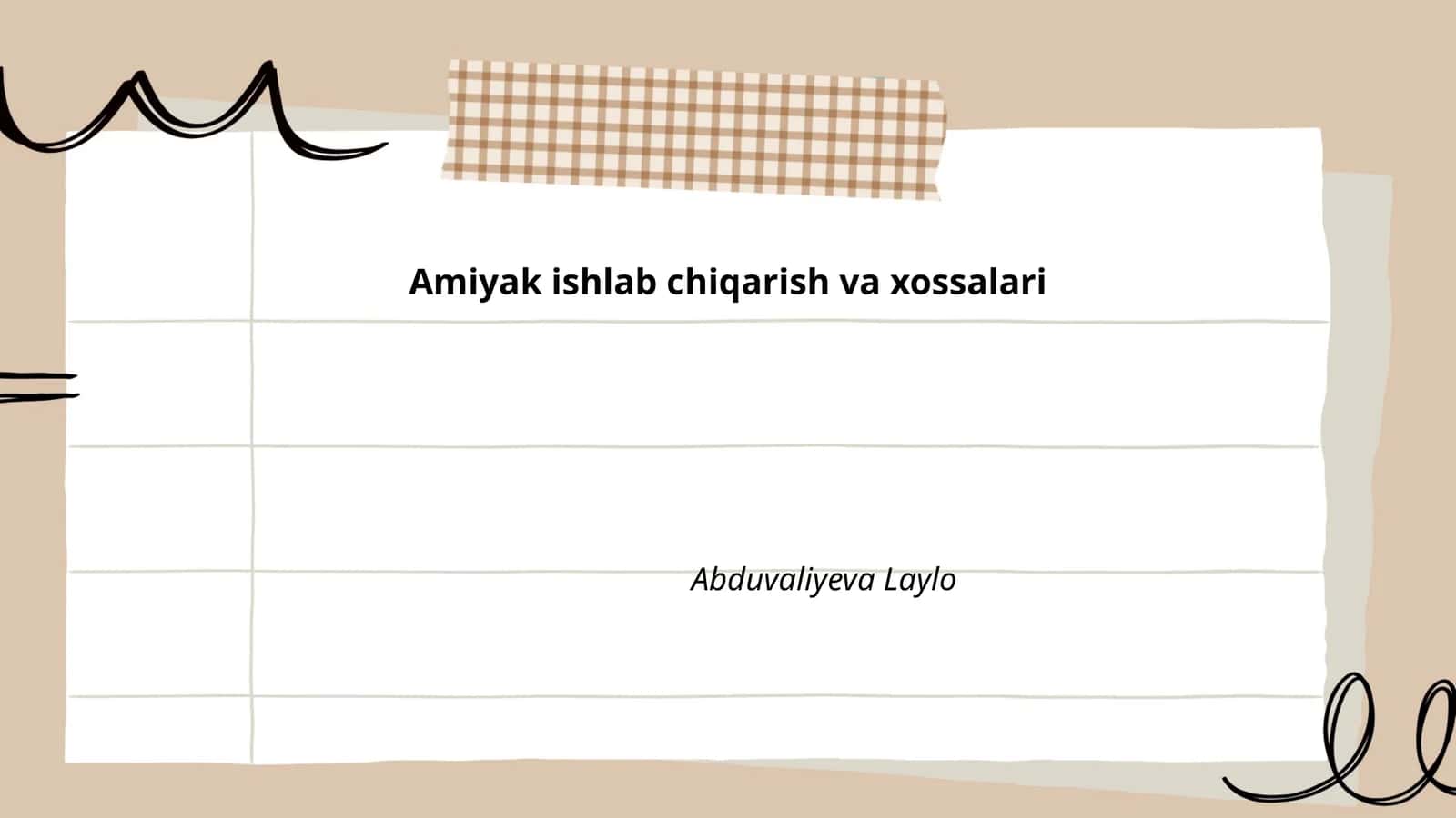Amiyak ishlab chiqarish va xossilari 1