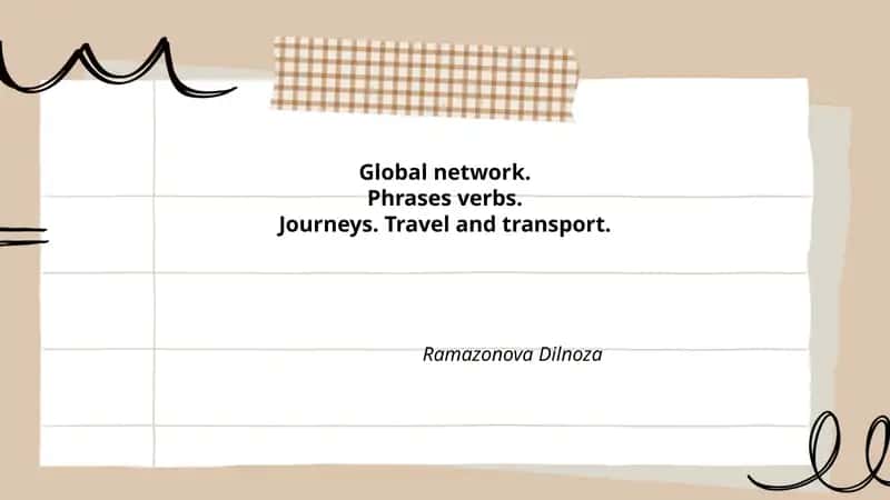 Phrasal Verbs for Global Travel 1