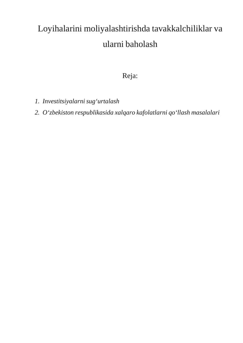 Sug'urta sohasi rivoyatlarini baholash 1