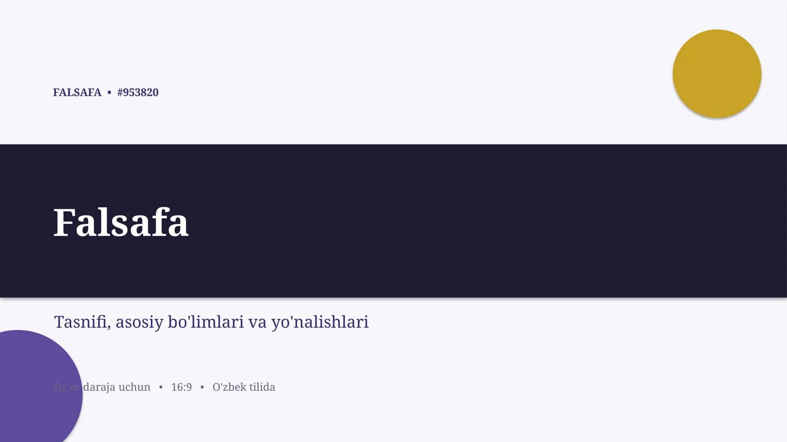 FALSAFA 1