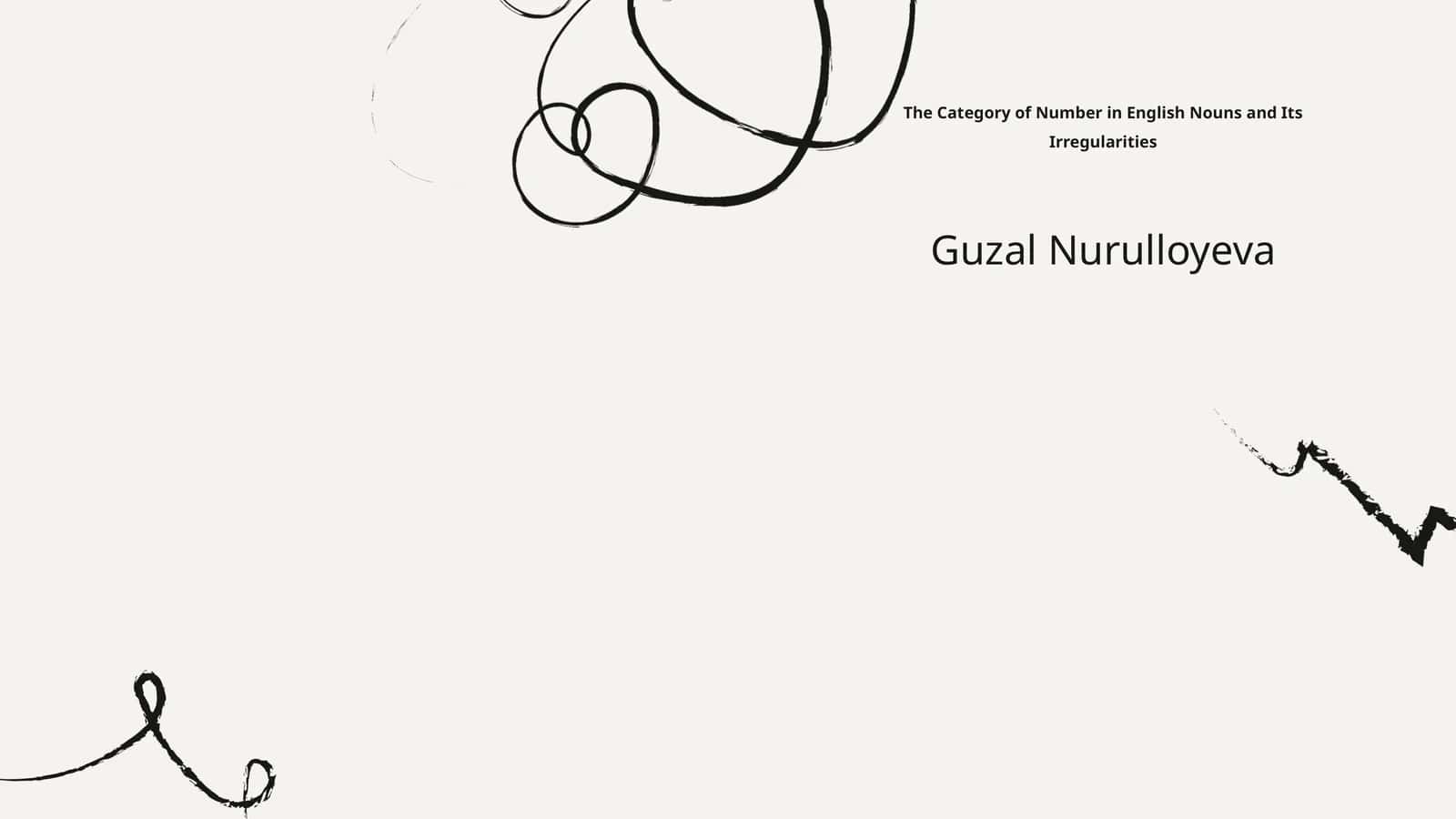 The Category of Number in English Nouns and Its Irregularities 1