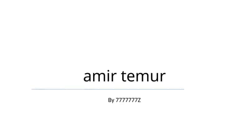 Amir Temur 1