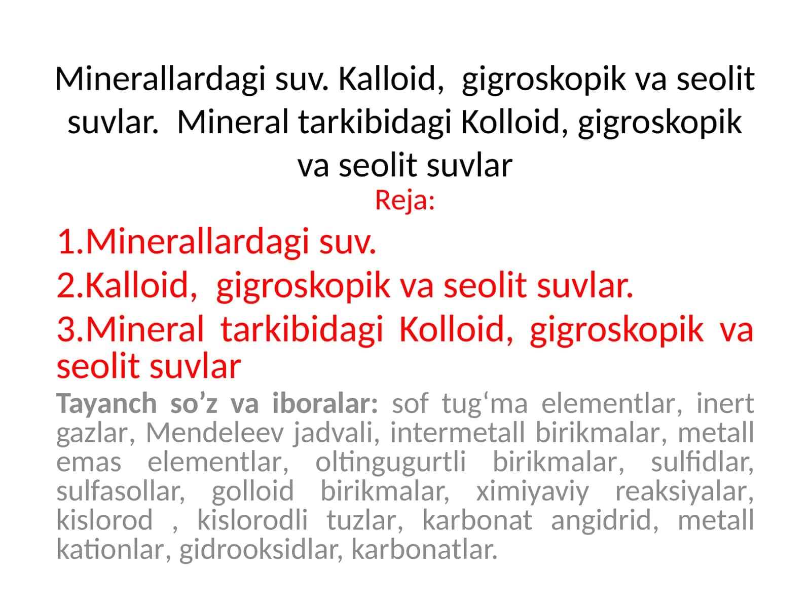Minerallardagi suv 1
