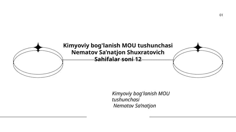 Kimyoviy bog'lanish MOU tushunchasi 1
